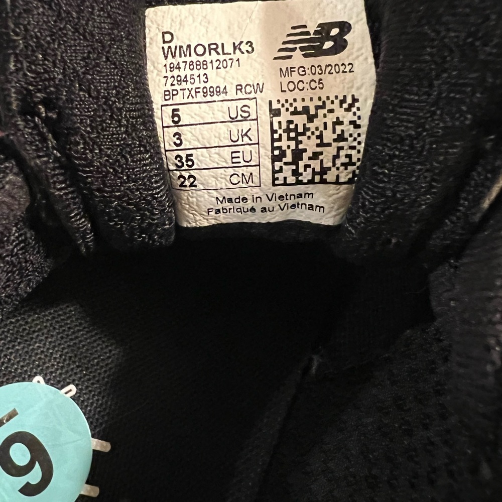 New Balance Fresh Foam Black/magnet WMORLK3 Size 5w/6 - Picture 8 of 8